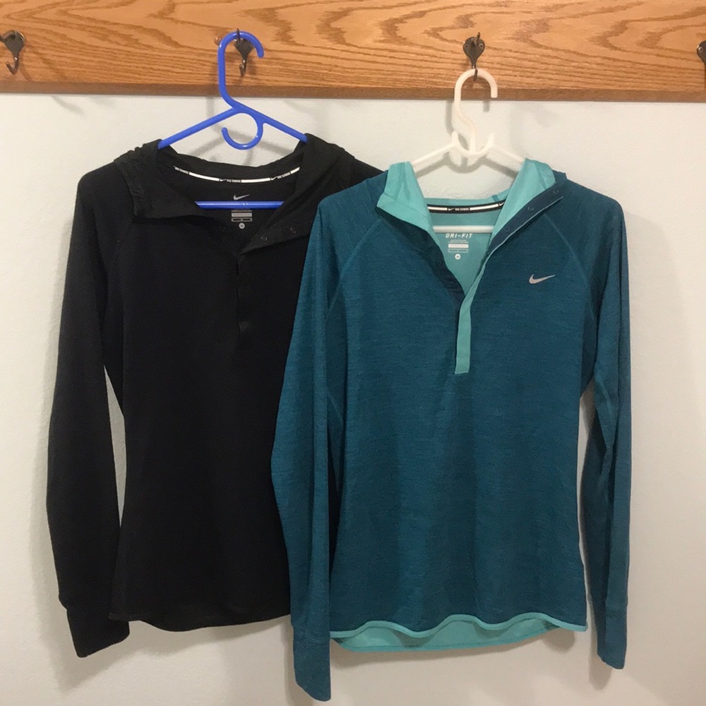 2 Nike Running Dry-Fit Running long sleeve tops.